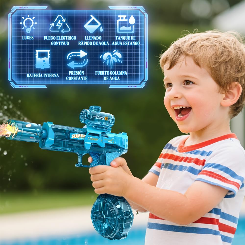 Pistola lanza agua con tracer RGB